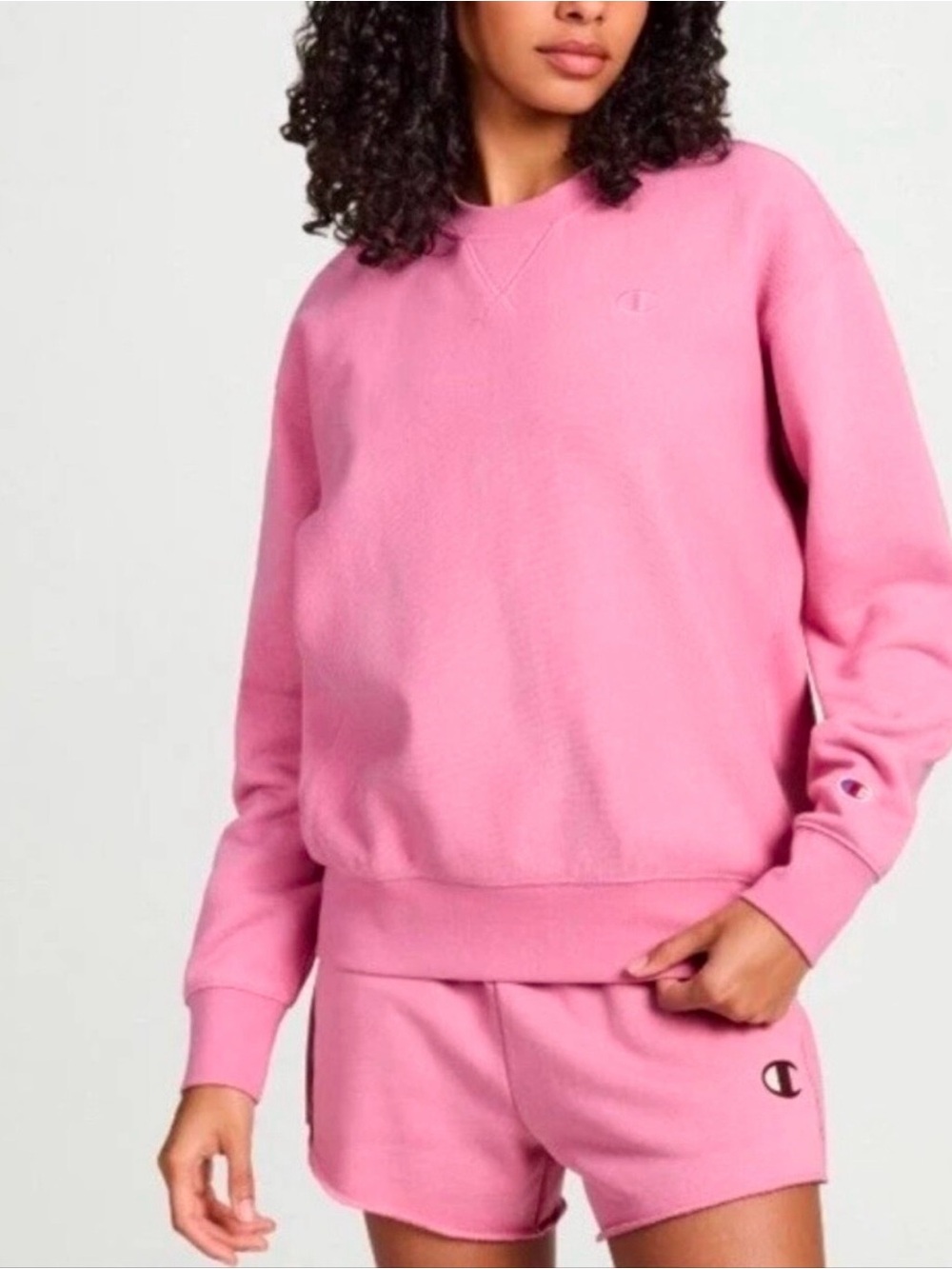 Champion Pink Crewneck Pullover Sweatshirt